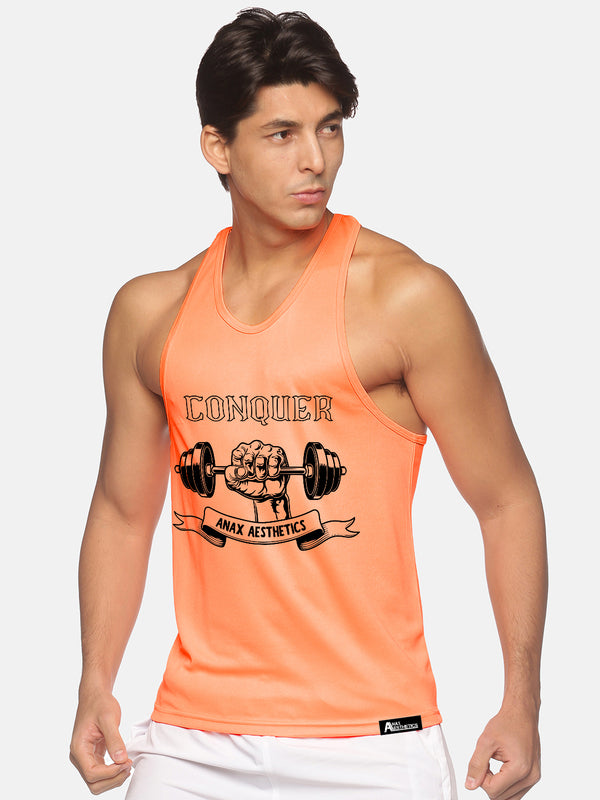 Neon Orange Conquer Performance Stringer