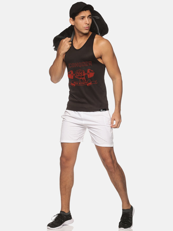 Black & Red Conquer Performance Stringer