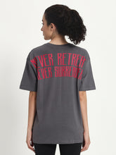 NRNS Grey & Magenta Oversized T-shirt