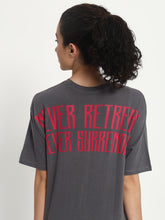 NRNS Grey & Magenta Oversized T-shirt