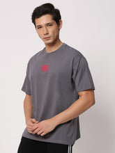NRNS Grey & Magenta Oversized T-shirt