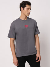 NRNS Grey & Magenta Oversized T-shirt