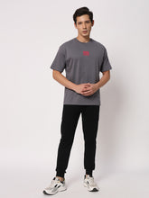 NRNS Grey & Magenta Oversized T-shirt