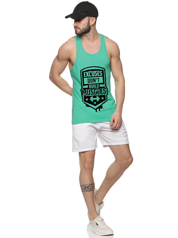 Aqua Excuses Don't Build Muscles Pastel Stringer