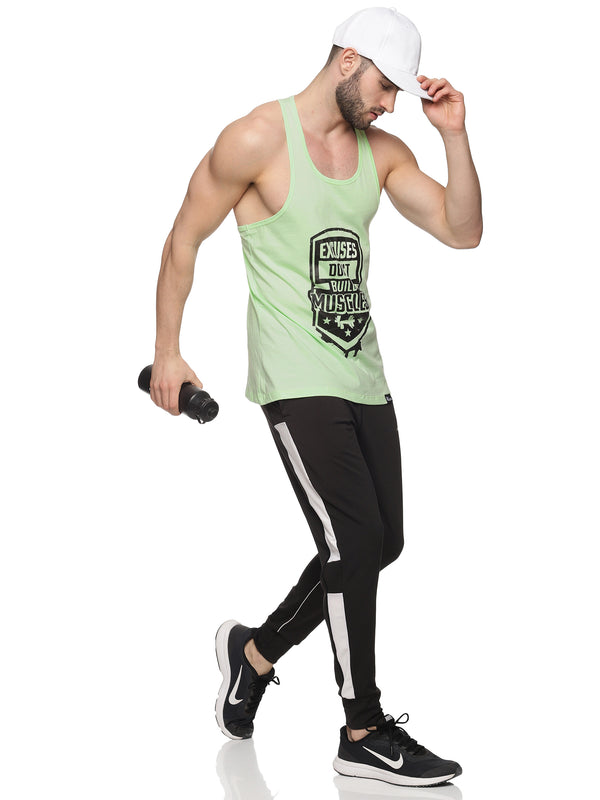 Green Excuses Don't Build Muscles Pastel Stringer