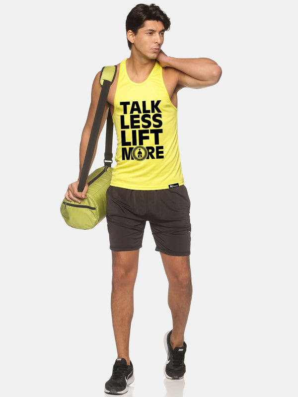 Neon Yellow Talk Less Lift More Performance Stringer