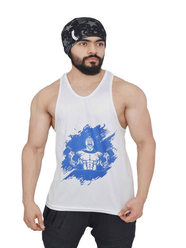 White Spartan Dumbell Performance Stringer