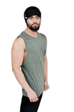 Military Green Oversized Cutoff (Distressed)