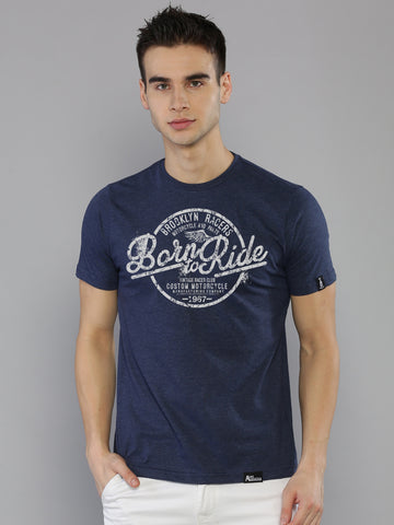 Navy Blue Born To Ride Acti Life T-shirt