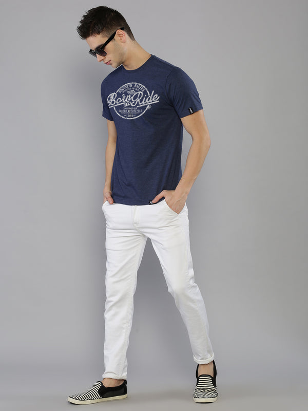 Navy Blue Born To Ride Acti Life T-shirt