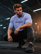 Sword Wings Gym Oversized T-Shirt – Periwinkle/Black – image 5