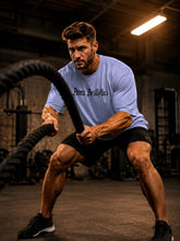 Sword Wings Gym Oversized T-Shirt – Periwinkle/Black – image 2
