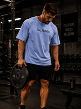 Sword Wings Gym Oversized T-Shirt – Periwinkle/Black – image 6