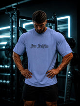 Sword Wings Gym Oversized T-Shirt – Periwinkle/Black – image 3