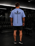 Sword Wings Gym Oversized T-Shirt – Periwinkle/Black – image 1
