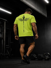 Sword Wings Gym Oversized T-Shirt – Neon Green/Black – image 6