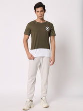 Olive Green Dual Drop T-Shirt