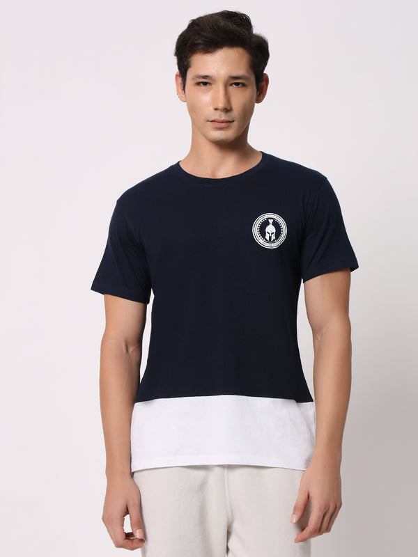 Navy Blue Dual Drop T-Shirt