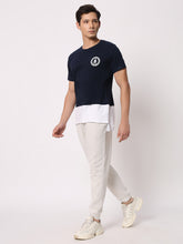 Navy Blue Dual Drop T-Shirt