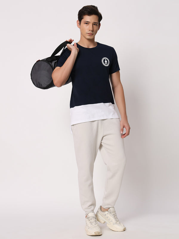 Navy Blue Dual Drop T-Shirt