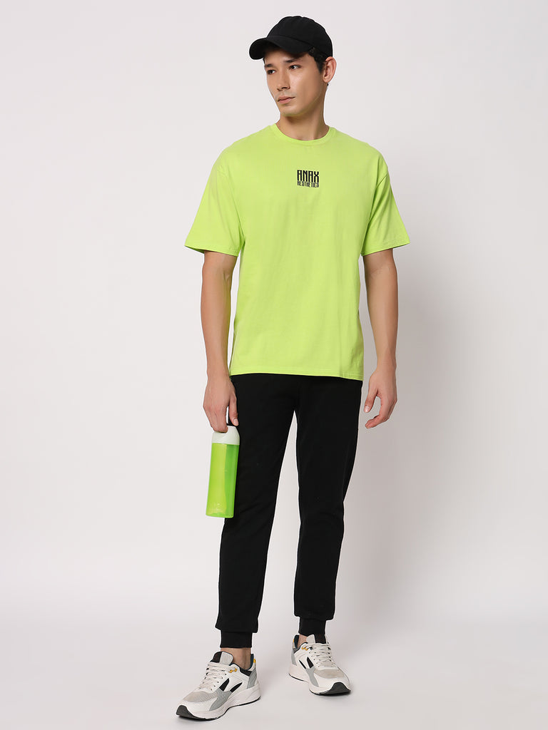 NRNS Neon Green Black Oversized T-shirt - Main Image