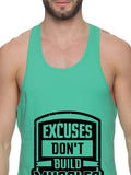 Aqua Excuses Don't Build Muscles Pastel Stringer