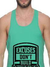 Aqua Excuses Don't Build Muscles Pastel Stringer