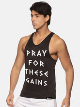 Black Pray For These Gains Performance Stringer