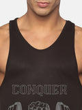 Black & Grey Conquer Performance Stringer