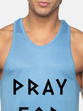 Ice Blue Pray For These Gains Performance Stringer