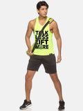 Neon Green Talk Less Lift More Performance Stringer