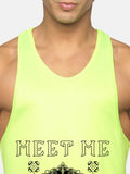 Neon Green Meet Me At The Gym Performance Stringer