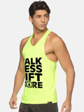 Neon Green Talk Less Lift More Performance Stringer