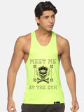 Neon Green Meet Me At The Gym Performance Stringer