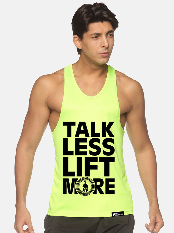 Neon Green Talk Less Lift More Performance Stringer