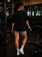 Women's Spartan Skull Helmet Oversized Gym T-Shirt – Black/Gold – image 4