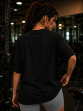 Women's Spartan Skull Helmet Oversized Gym T-Shirt – Black/Gold – image 5