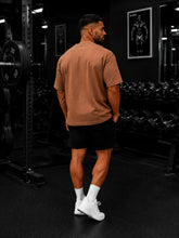 Spartan Skull Helmet Oversized Gym T-Shirt – Brown/Cream – image 6