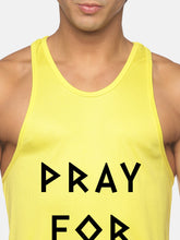 Neon Yellow Pray For These Gains Performance Stringer