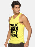 Neon Yellow Talk Less Lift More Performance Stringer