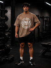 Spartan Helmet Gym Oversized T-Shirt – Brown/Cream – image 1