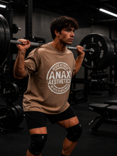 Spartan Helmet Gym Oversized T-Shirt – Brown/Cream – image 4