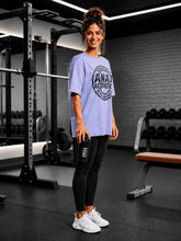 Women's Spartan Helmet Gym Oversized T-Shirt – Periwinkle/Black – image 1