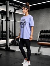 Women's Spartan Helmet Gym Oversized T-Shirt – Periwinkle/Black – image 2