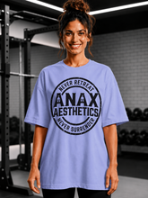 Women's Spartan Helmet Gym Oversized T-Shirt – Periwinkle/Black – image 6