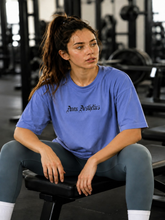 Women's Sword Wings Gym Oversized T-Shirt – Periwinkle/Black – image 3