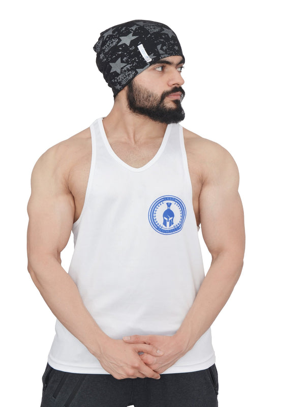 White Small Logo Performance Stringer