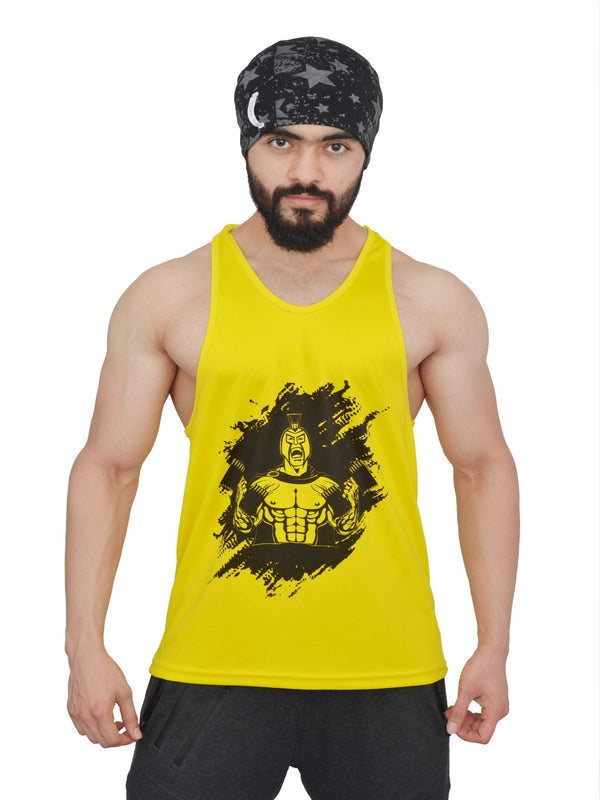 Yellow Spartan Dumbell Performance Stringer
