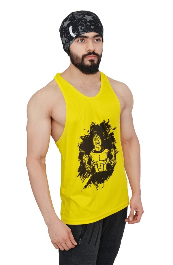 Yellow Spartan Dumbell Performance Stringer