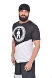 Black & White Dual V Drop T-Shirt